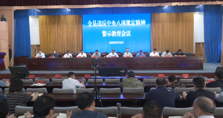 全县违反中央八项规定精神学习教育会议召开