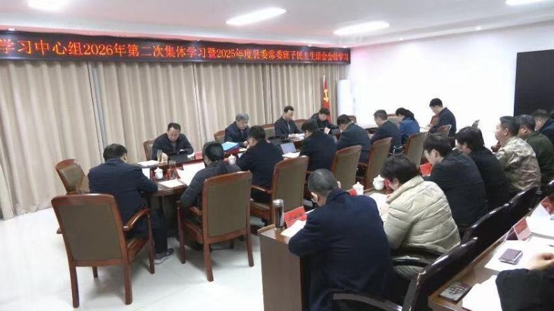 县委理论学习中心组集体学习暨2025年度县委常委班子民主生活会会前学习召开